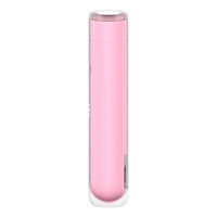 Розовый вакуумный стимулятор 12,5см в виде губной помады Satisfyer First Kiss 3D