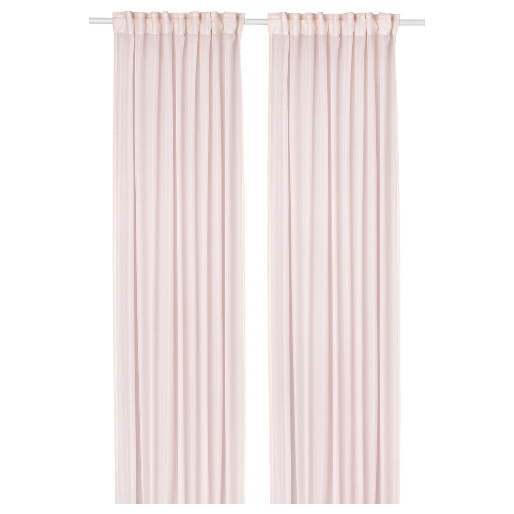 IKEA STENFRÖ  (ИКЕА СТЕНФРЁ)  -  Гардины, 2 шт. - розовый/на тесьме 145х300 см