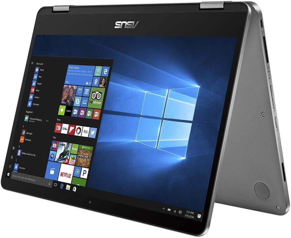 Ноутбук ASUS VivoBook Flip 14 TP401MA-EC323T (90NB0IV1-M08890) Intel Pentium N5030/4096 Mb/14; Full HD 1920x1080/256 Gb SSD/Intel UHD Graphics 605/Windows 10 Home/серый