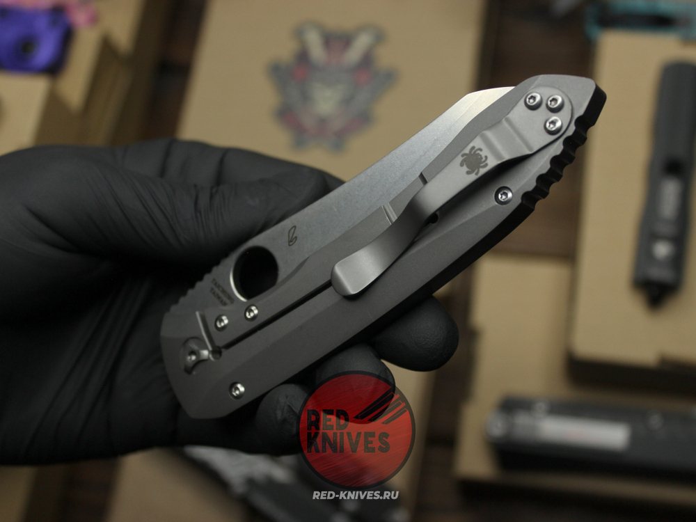 Нож Spyderco Paysan V.2026 BLACKWASH - титановая рукоять + керамика RK/Н87