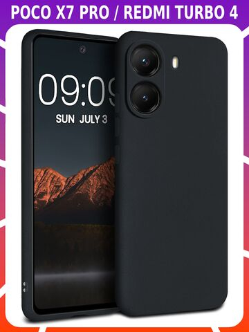 Мягкий Soft Touch чехол из силикона для XIAOMI POCO X7 PRO / REDMI TURBO 4 с бархатной подкладкой