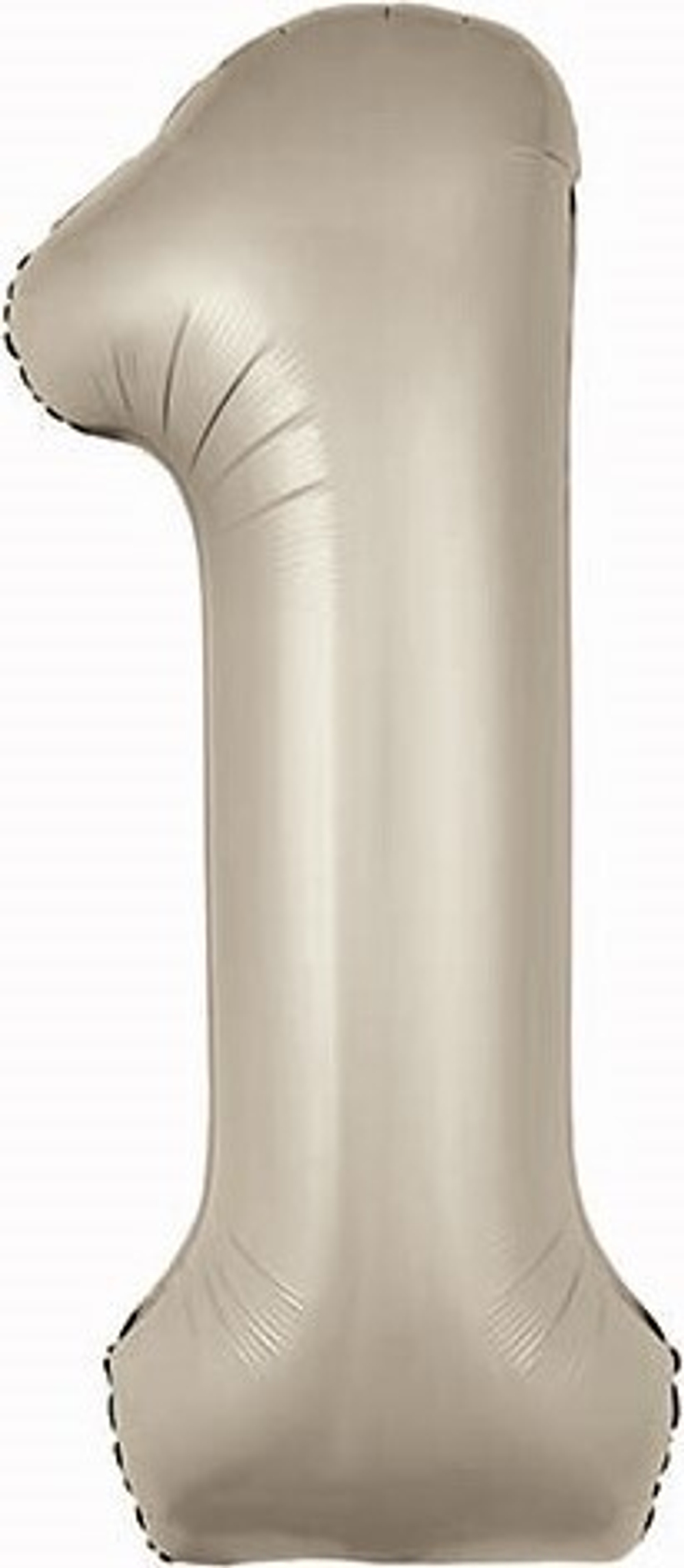 Шар (40''/102 см) Цифра, 1 Slim, Мистик, Кремовый, Сатин, 1 шт. в уп.