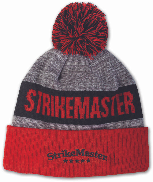 Шапка с помпоном STRIKEMASTER - Red Black