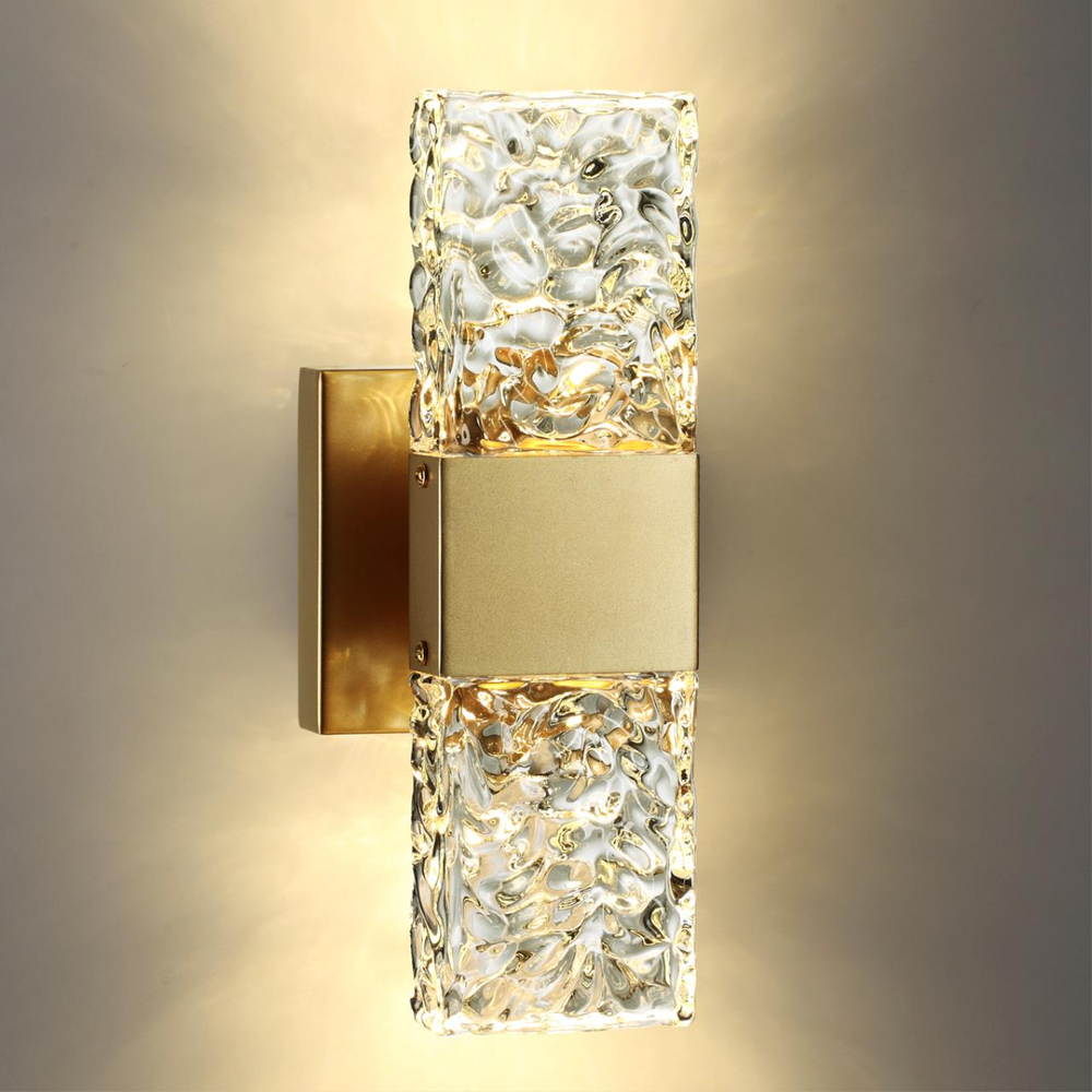 4364/5WL HIGHTECH ODL23 433 матовое золото/металл/стекло Настенный св-к IP20 LED 10W 612Лм 3000K RICCI