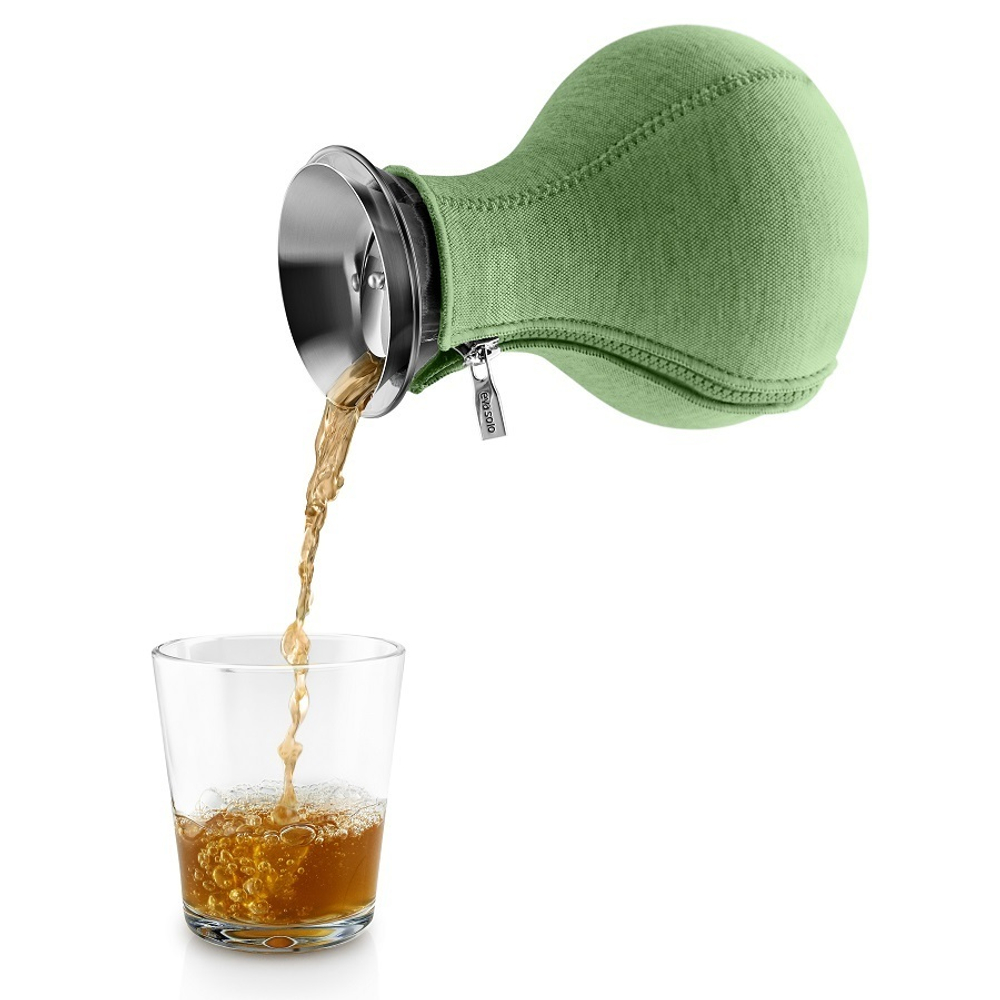 Чайник заварочный tea maker в неопреновом текстурном чехле, 1 л , светло-зелёный