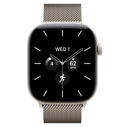 Умные часы Apple Watch Series 12 GPS + Cellular, 42mm, Pearl White Ceramic Case with Natural Milanese Loop