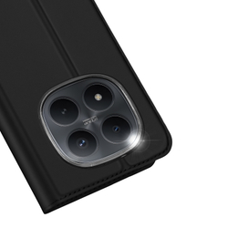 Чехол книжка из кожи черного цвета для Xiaomi Redmi Note 15 Pro Plus 5G и Poco M8 Pro 5G, серия Skin Pro Series от Dux Ducis