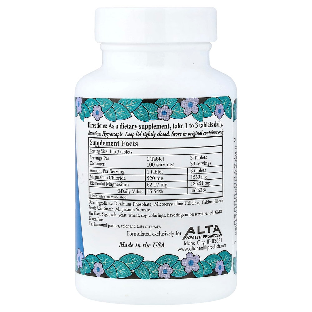 Alta Health, Хлорид магния, 100 таблеток