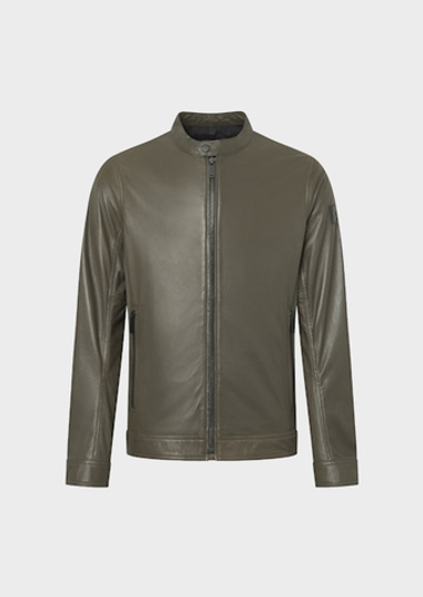 Куртка кожаная Strellson Jace-Slim Dark Olive