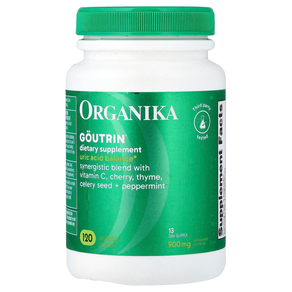 Organika, Goutrin® с порошком из плодов вишни, 120 вегетарианских капсул