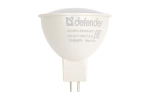 Светодиодная лампочка DEFENDER MR16-10W-830-GU5.3 софит, теплый белый, 1 шт