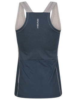 Женский топ теннисный Head Padel Tech Tank Top - grey/navy