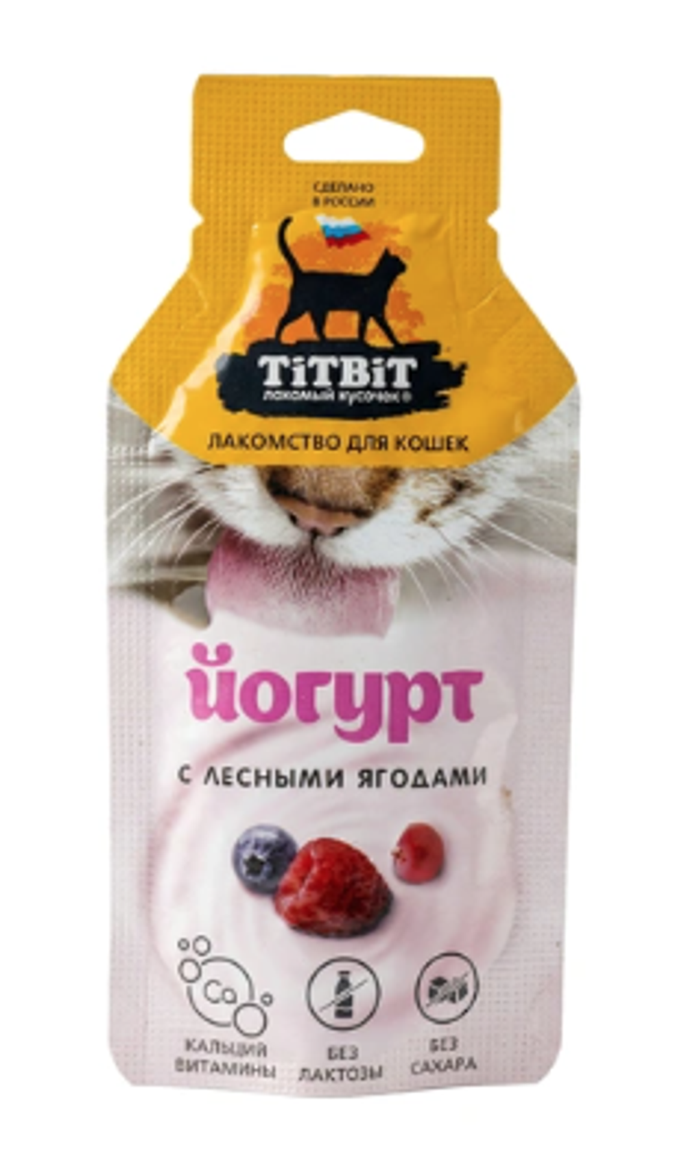 Лакомство TitBit Йогурт лесные ягоды для кошек 15 г