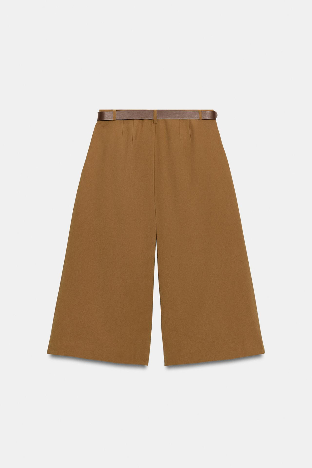 ZARA ДЛИННЫЕ ШОРТЫ С РЕМНЕМ, КОРИЧНЕВЫЙ