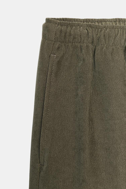 ZARA ШИРОКИЕ БРЮКИ С ЭЛАСТИЧНЫМ ПОЯСОМ, ХАКИ