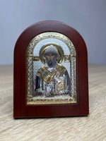 Спиридон, икона арочная, красное дерево, 86х112