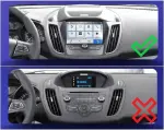 Магнитола для Ford Kuga 2 2017-2019 (SYNC 3, рамка с кнопками тип 2) - FarCar S500-TS20 монитор 9.5" 2K QLED на Android 14, Быстрейшая, CarPlay, 4G SIM-слот