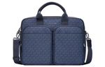 MICHAEL KORS MK Cooper PVC With Cow Leather Briefcase Regular Men"s Blue