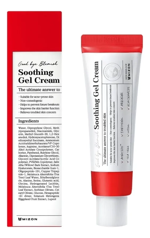 MIZON  Гель для лица - GOOD BYE BLEMISH SOOTHING GEL CREAM, 55мл