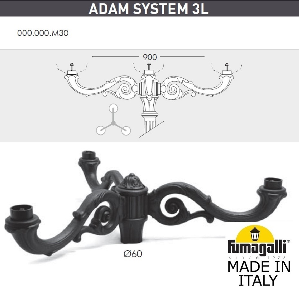 Парковый фонарь Fumagalli NOEMI E35.205.M30.AXH27