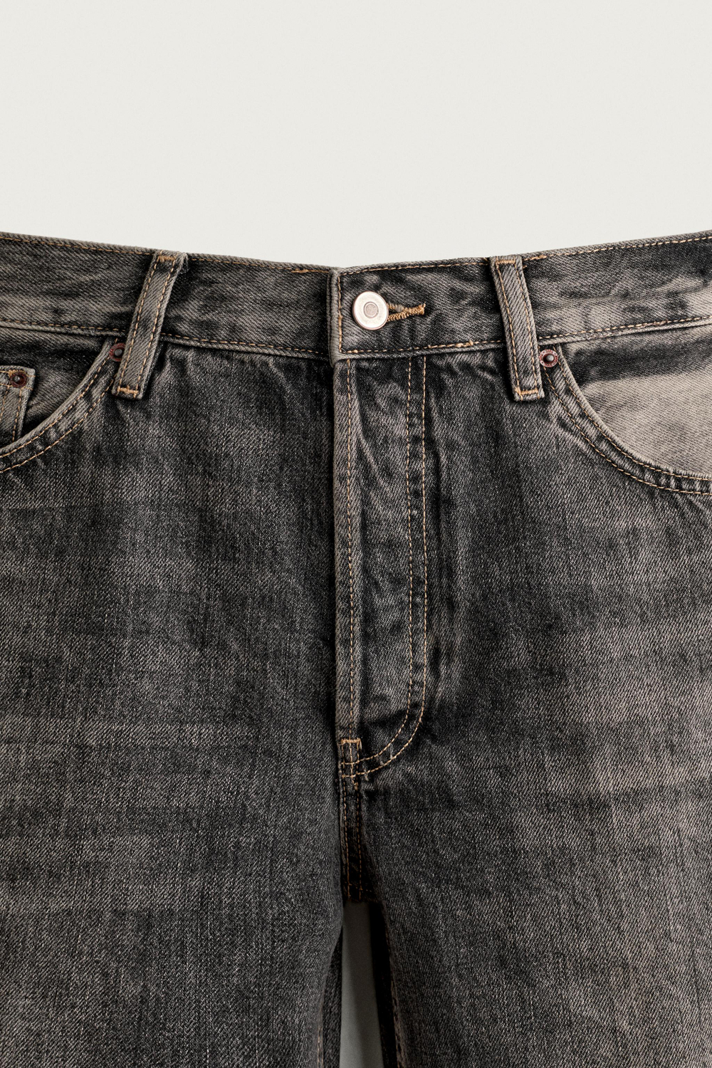ДЖИНСЫ STRAIGHT FIT С ОТВОРОТОМ — ZARA