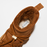 Замшевые полусапоги INUIKII 75204-004 Sneaker Classic Low Platform Brown на меху