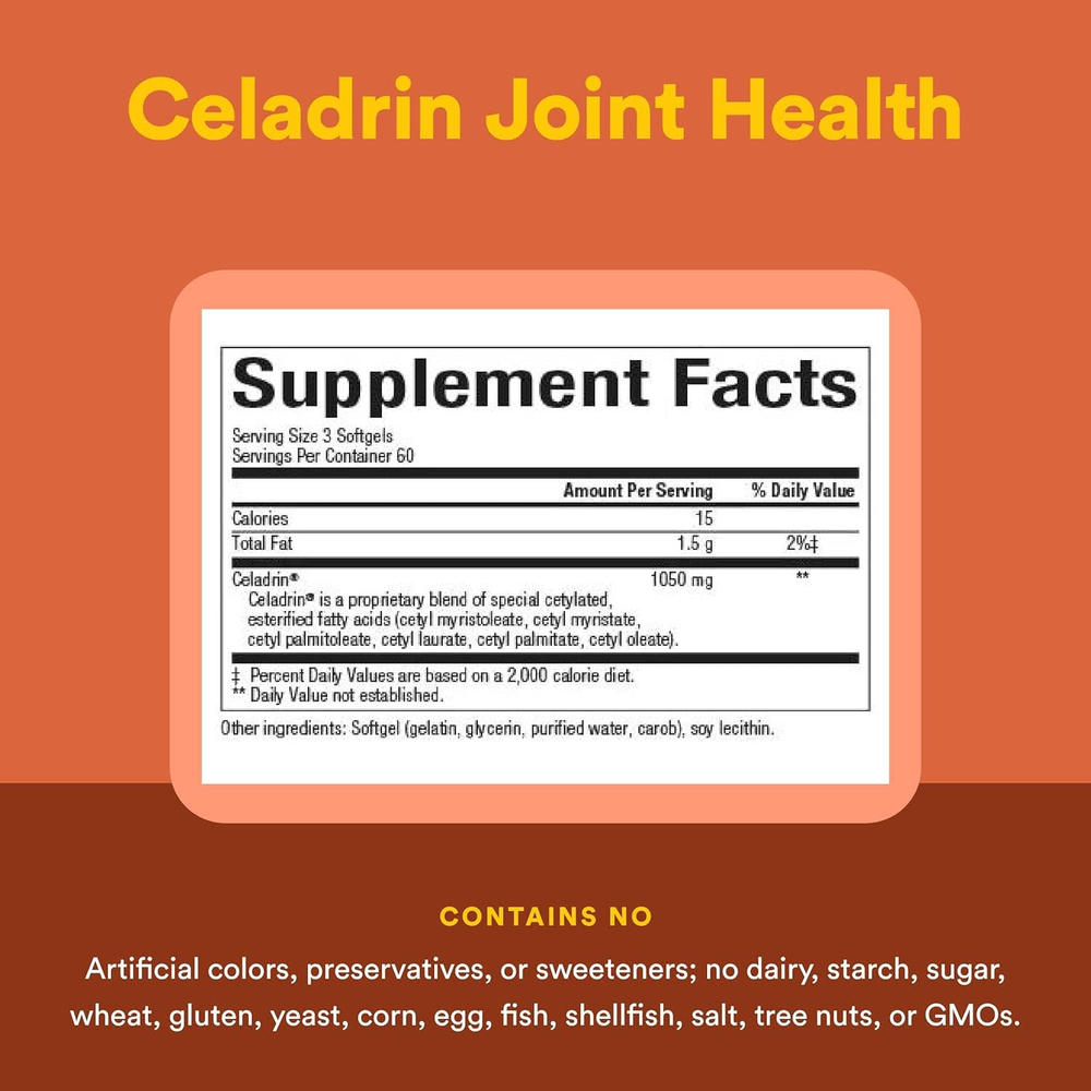 Natural Factors, Celadrin®, средство для здоровья суставов, 180 капсул