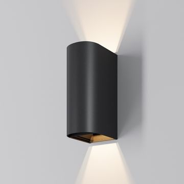 Уличный настенный светильник 10W 3000K O526WL-L10B3K черный Drape Maytoni