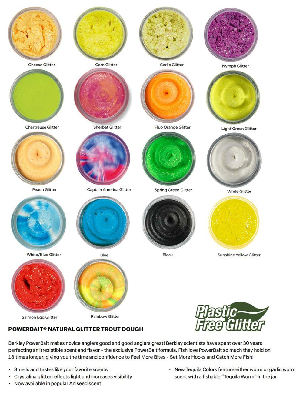 Паста форелевая Berkley PowerBait Natural Scent Glitter Trout Bait Liver, 50 г, White, печень