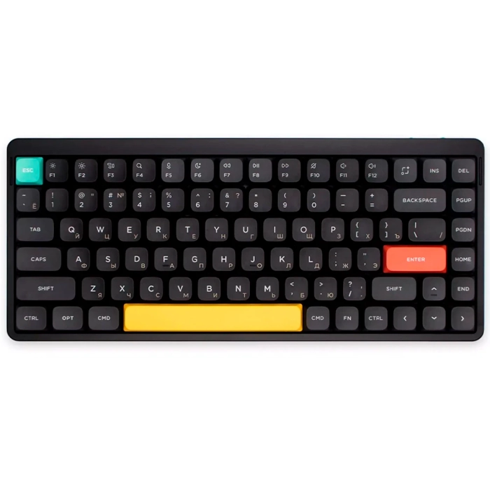 Беспроводная механическая клавиатура QMK Nuphy AIR75v2 Basalt Black, RGB, Hot Swap, Red Switch (AIR75v2-BB-1)