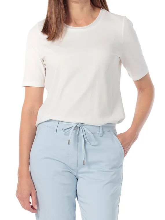 GERRY WEBER Футболка прямого кроя белая