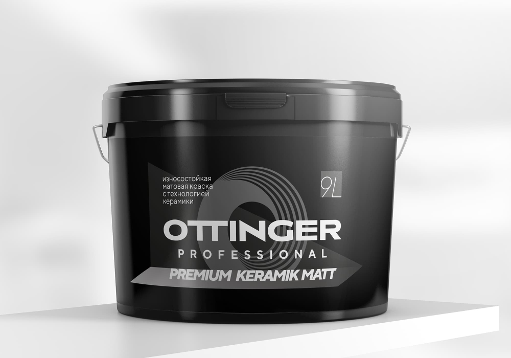 Краска дисперсионная акриловая OTTINGER Premium Keramik Matt интер. база 3 9л