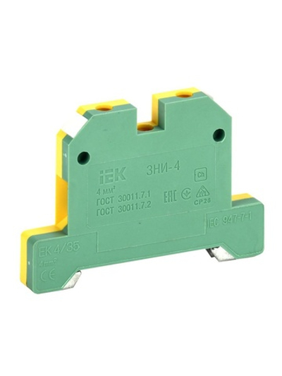 Зажим наборный ЗНИ-4PEN 4кв.мм (JXB-земля) IEK YZN20-004-K52