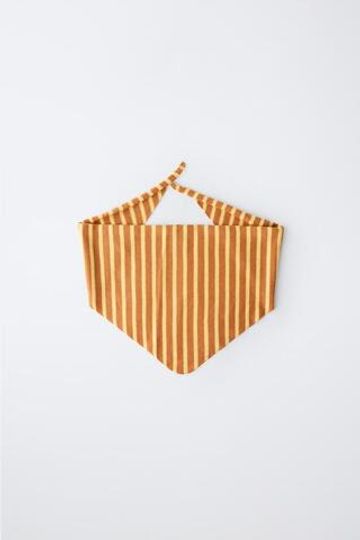 ZARA ТРЕУГОЛЬНАЯ ТРИКОТАЖНАЯ БАНДАНА, ГОРЧИЧНЫЙ
