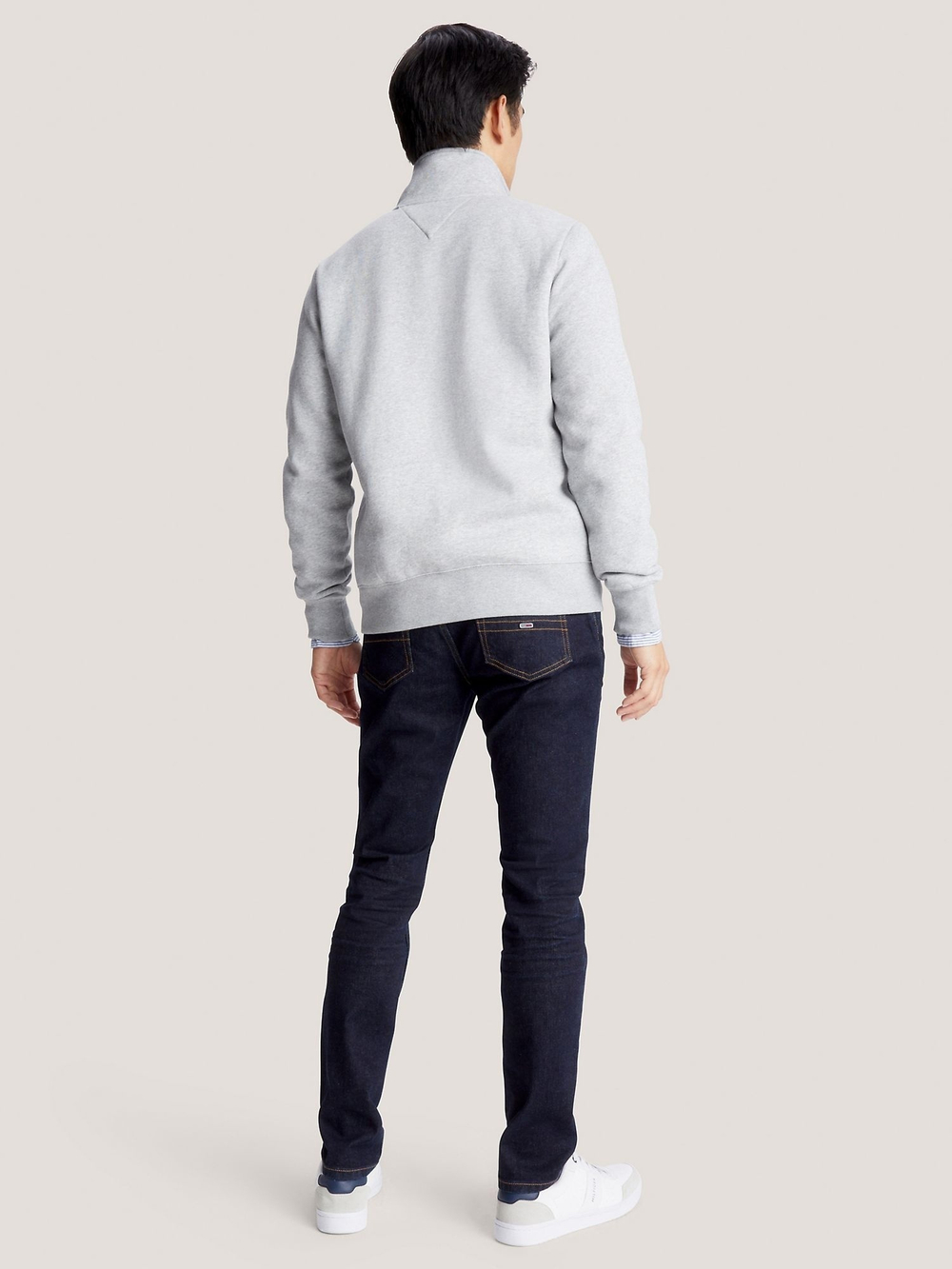 Свитшот Tommy Hilfiger Tommy Logo Quater-Zip Grey Heather