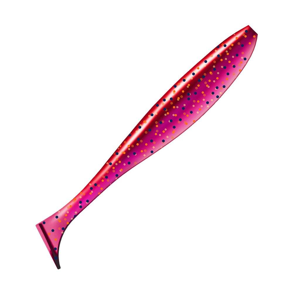 Приманка ZUB-IZI 99мм(4")-4шт, (цвет 130) маджента с блестками