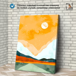 Картина karTTina "ОЧЕРТАНИЕ ЦВЕТОВ", 150 см х 70 см