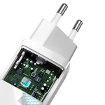 Зарядное устройство Baseus GaN2 Lite Quick Charger C+U 65W - White