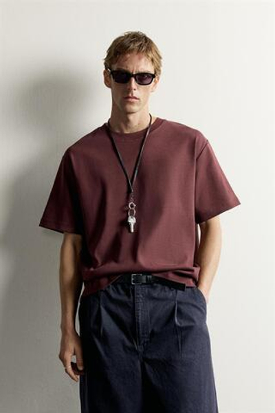 ФУТБОЛКА RELAXED FIT В РУБЧИК — ZARA