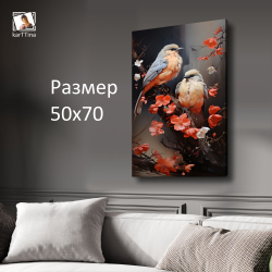 Картина на стену "Зеленый ара" 50х70см 1шт.