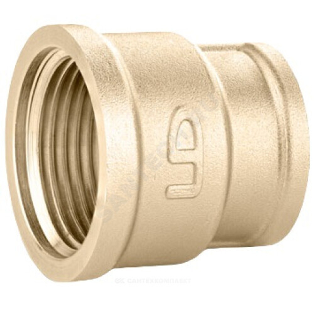 Муфта латунь переходная Ду 20х15 (3/4"х1/2") ВР LD LD.65.516.2015