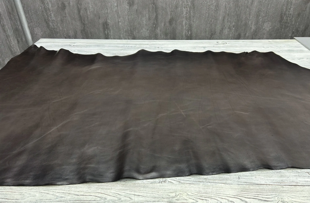 Целая шкура натуральной кожи Наппа цв. Коричневый / Nappa Wax Dark Brown
