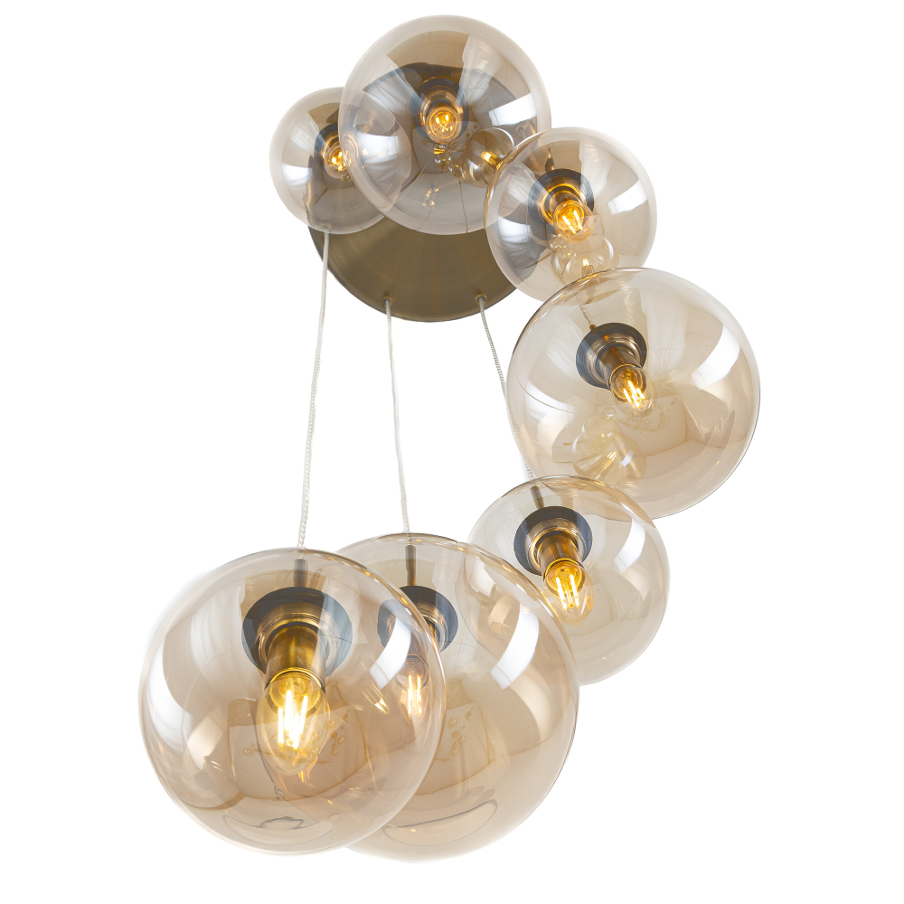Citilux Томми CL102073 Люстра каскадная с янтарными шарами