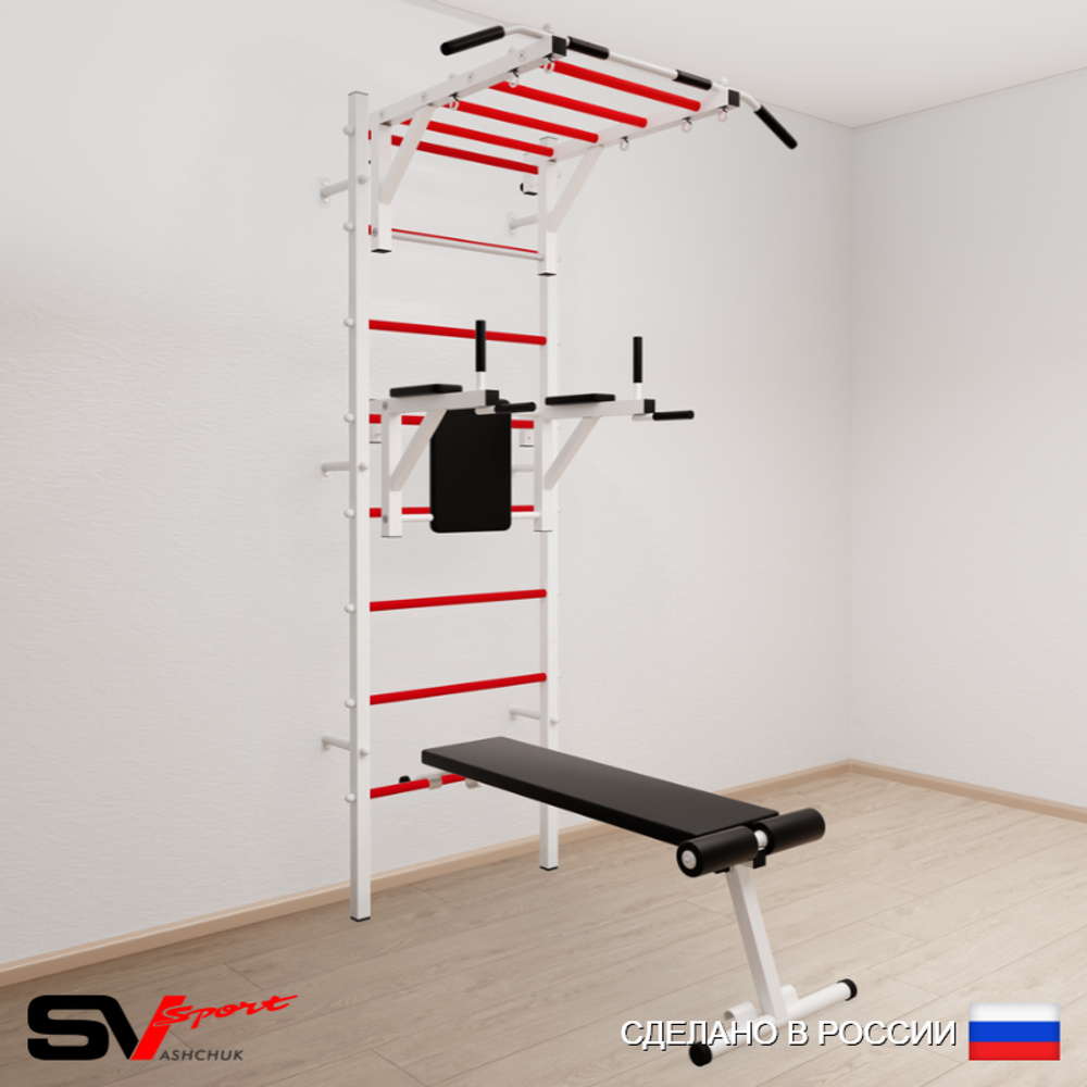 Шведская стенка Sv Sport 524 (Турник рукоход/Брусья/Скамья)
