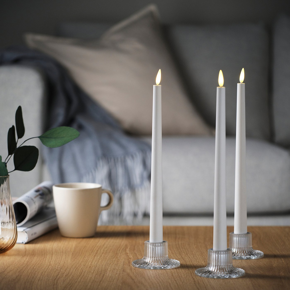 IKEA FINSMAK  (ИКЕА ФИНСМАК)  -  Подсвечник - стекло бесцветное 4 см