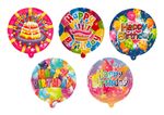 Шар самодув Happy birthday круг, 5 шт, Boomzee FBZ-05