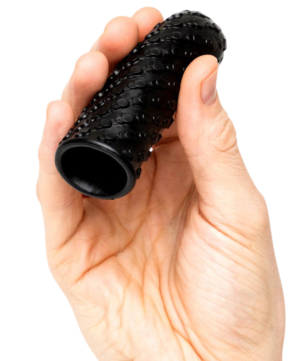 Черный двусторонний мастурбатор 10см ARCwave Ghost Reversible Pocket Manual Stroker CleanTech Silicone Male Masturbator Black