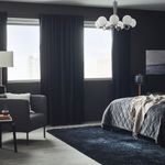 Комплект штор IKEA SANELA (САНЕЛА), Темно-синий, 140x250 см, 2 шт