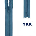 Молния спираль (витая) YKK Т5 (5 мм) 1 зам., н/раз., 20 см, цв. 909 синий, уп.10 шт