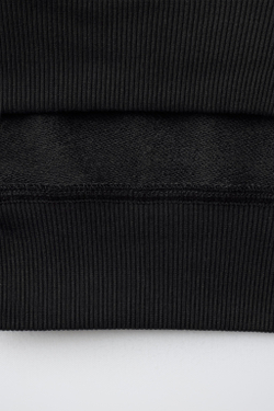 ZARA ОДНОТОННАЯ ТОЛСТОВКА, ЧЕРНЫЙ